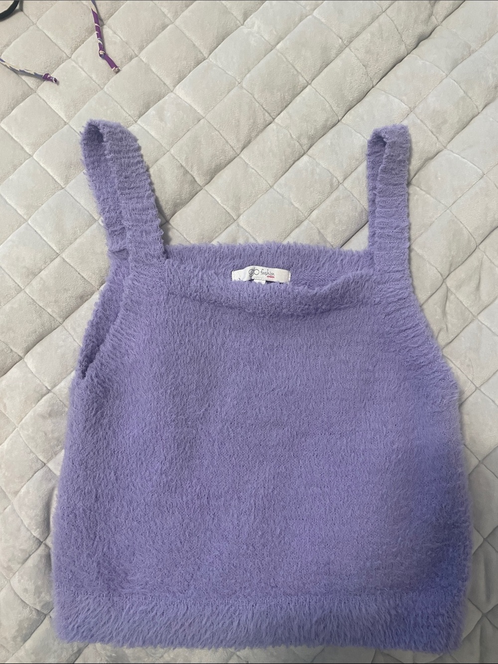 Cozy Lavender Fuzzy Tank Top by cupcakes & cashmere
